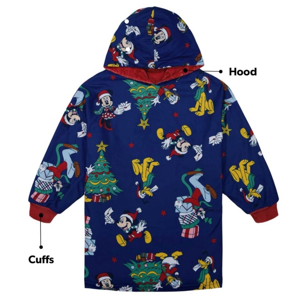 Kids Disney Robe Oversized hooded pullover Robe Disney friends L/XL NEW red blue
